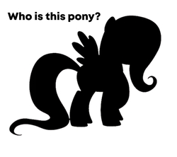 Size: 1500x1333 | Tagged: safe, pegasus, pony, black and white, female, game, grayscale, mare, monochrome, mysterious, pokémon, secret, silhouette, simple background, solo, white background, who, who's that pokémon, who's that pony