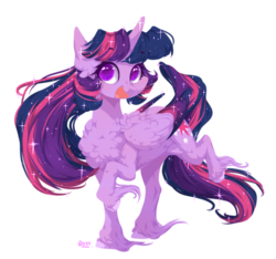 Size: 587x549 | Tagged: safe, artist:makkah, twilight sparkle, alicorn, pony, g4, chest fluff, cute, ear fluff, ethereal mane, simple background, sparkles, starry mane, transparent background, twiabetes, twilight sparkle (alicorn)