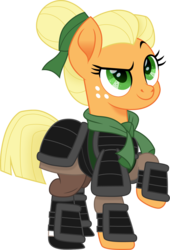 Size: 1021x1500 | Tagged: safe, artist:cloudy glow, applejack, earth pony, pony, g4, disney, female, mare, movie accurate, mulan, simple background, smiling, solo, transparent background