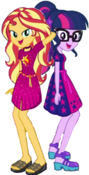 Size: 1049x2048 | Tagged: safe, edit, editor:larryboyfan1996, sci-twi, sunset shimmer, twilight sparkle, equestria girls, g4, i'm on a yacht, my little pony equestria girls: better together, clothes, feet, female, geode of telekinesis, legs, magical geodes, sandals, shoes