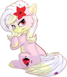 Size: 1523x1729 | Tagged: artist needed, safe, oc, oc:carmen garcía, earth pony, pony, flower, flower in hair