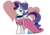 Size: 842x595 | Tagged: safe, artist:shelltoon, rarity, pony, unicorn, g4, alternate hairstyle, anklet, choker, clothes, dress, ear piercing, earring, female, heart, jewelry, mare, newbie artist training grounds, piercing, solo, style emulation