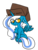 Size: 533x693 | Tagged: safe, artist:twister-twisterboi, oc, oc:fleurbelle, alicorn, pony, adorabelle, alicorn oc, box, box of shame, cute, female, mare, ocbetes, solo, yellow eyes