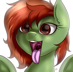 Size: 2919x2905 | Tagged: safe, artist:azerta56, oc, oc only, oc:withania nightshade, earth pony, pony, high res, mawshot, open mouth, simple background, solo, tongue out, uvula, white background