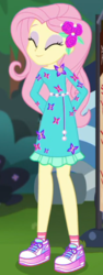 Size: 262x700 | Tagged: safe, screencap, fluttershy, equestria girls, g4, lost and pound, lost and pound: fluttershy, my little pony equestria girls: choose your own ending, cropped, cute, female, geode of fauna, happy, happyshy, magical geodes, shoes, shyabetes, sneakers