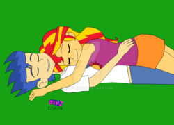 Size: 1024x736 | Tagged: safe, artist:stella-exquisa, flash sentry, sunset shimmer, equestria girls, g4, female, male, ship:flashimmer, shipping, straight