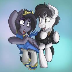Size: 894x894 | Tagged: safe, artist:saxopi, oc, oc only, earth pony, pegasus, pony, clothes, dancing
