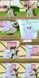 Size: 2562x5126 | Tagged: safe, artist:phoenixswift, flitter, oc, oc:fuselight, pegasus, pony, ask fuselight, g4, ask, blushing, covering mouth, cute, female, glomp, male, mare, stallion, tumblr