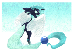 Size: 1676x1146 | Tagged: safe, artist:luuny-luna, oc, oc only, oc:cosmic, alicorn, orbite, original species, pony, colored wings, female, mare, solo, wings