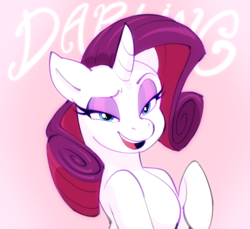 Size: 983x900 | Tagged: safe, artist:mickeymonster, rarity, pony, unicorn, g4, female, mare, smiling, solo