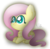 Size: 1132x1117 | Tagged: safe, artist:bubbly-storm, fluttershy, pegasus, pony, g4, chest fluff, chibi, cute, ear fluff, female, fluffy, heart eyes, leg fluff, mare, prone, shyabetes, signature, simple background, solo, speedpaint available, transparent background, wingding eyes