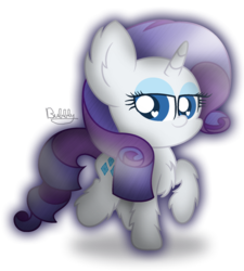 Size: 1696x1887 | Tagged: safe, artist:bubbly-storm, rarity, pony, unicorn, g4, chest fluff, chibi, cute, ear fluff, female, fluffy, heart eyes, leg fluff, mare, raribetes, simple background, solo, speedpaint available, transparent background, wingding eyes