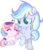 Size: 866x1001 | Tagged: dead source, safe, artist:moon-rose-rosie, artist:rainbows-skies, artist:tech-kitten, oc, oc only, oc:astral breeze, oc:celestial moon, pegasus, pony, unicorn, baby, baby pony, base used, collaboration, colt, duo, female, foal, freckles, hug, male, smiling