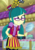 Size: 502x720 | Tagged: safe, screencap, juniper montage, equestria girls, equestria girls specials, g4, my little pony equestria girls: mirror magic, clothes, cropped, glasses, hat, mirror, theater, uniform