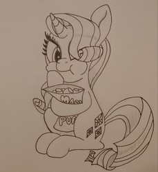 Size: 2141x2335 | Tagged: safe, artist:iffoundreturntorarity, rarity, pony, g4, atg 2019, high res, newbie artist training grounds, rarity is a marshmallow, traditional art