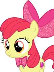 Size: 4528x6008 | Tagged: safe, artist:disneymarvel96, edit, vector edit, apple bloom, earth pony, pony, g4, bow, bowtie, bowties are cool, bust, female, filly, hair bow, portrait, simple background, solo, vector, white background