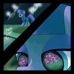 Size: 2000x2000 | Tagged: safe, artist:andromedasparkz, maud pie, pinkie pie, earth pony, pony, g4, cave, cave pool, clone, derp, eye reflection, high res, mirror pool, newbie artist training grounds, pinkie clone, pond, reflection, woobie
