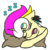 Size: 150x150 | Tagged: safe, artist:calena, part of a set, oc, oc only, oc:trinity deblanc, pony, emote, icon, profile, profile picture, set:trinity emotes, solo