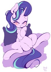 Size: 1452x2048 | Tagged: safe, artist:tohupo, starlight glimmer, pony, unicorn, g4, blushing, cute, eyes closed, female, glimmerbetes, mare, smiling, solo