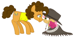 Size: 1024x522 | Tagged: safe, artist:ashidaii, cheese sandwich, oc, oc:silly string, pony, g4, boop, female, filly, noseboop, offspring, parent:cheese sandwich, parent:pinkie pie, parents:cheesepie, simple background, transparent background