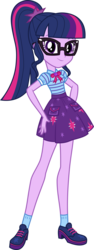 Size: 5000x13333 | Tagged: safe, artist:twilirity, sci-twi, twilight sparkle, equestria girls, g4, my little pony equestria girls: better together, absurd resolution, bowtie, clothes, cutie mark on clothes, female, geode of telekinesis, glasses, legs, looking at you, magical geodes, ponytail, pose, sci-twi skirt, shoes, simple background, skirt, smiling, socks, solo, transparent background, vector