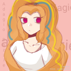 Size: 1080x1080 | Tagged: dead source, safe, artist:浪啊浪啊, adagio dazzle, equestria girls, g4, female, looking at you, solo