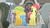 Size: 1366x768 | Tagged: safe, screencap, dawn droplet, jasmine breeze, rich harvest, earth pony, pegasus, pony, unicorn, g4, my little pony: rainbow roadtrip, background pony, building, colored, colt, crowd, cute, desaturated, discovery family logo, family, father and son, female, flower, flower in hair, grayscale, happy, like father like son, like parent like child, male, mare, monochrome, mother and son, raised hoof, sideburns, stallion, thick eyebrows, unnamed character, unnamed pony