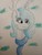 Size: 3024x3986 | Tagged: safe, artist:breeze the peryton, oc, oc:breeze the peryton, deer, hybrid, original species, peryton, art, clothes, crayon, crayon drawing, drawing, high res, photo, scarf, traditional art