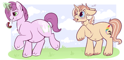 Size: 1100x533 | Tagged: safe, artist:lulubell, oc, oc only, oc:lulubell, oc:mulberry tart, pony, chubby, gay, male, rule 63