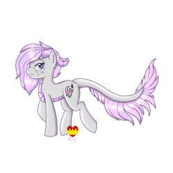 Size: 1024x1024 | Tagged: safe, oc, oc only, oc:moonlight melody, dracony, hybrid, horned, horns, moon in eyes, music notes, solo, starry eyes, treble clef, walking, wingding eyes