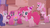 Size: 1366x768 | Tagged: safe, screencap, candy breeze, crystal potion, pinkie pie, rarity, skyline sugar, thistle rain, earth pony, pegasus, pony, unicorn, g4, my little pony: friendship is magic, my little pony: rainbow roadtrip, background pony, crowd, discovery family logo, dot cutie mark, female, filly, flying, hat, lei, male, mare, party hat, pink, pink pony, stallion, unnamed character, unnamed pony