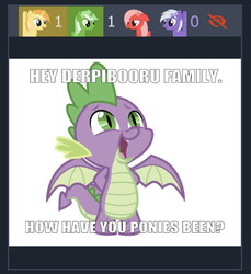 Size: 750x819 | Tagged: safe, derpibooru exclusive, editor:undeadponysoldier, spike, oc, oc:comment, oc:downvote, oc:favourite, oc:upvote, dragon, pony, derpibooru, g4, breaking the fourth wall, derpibooru family, derpibooru ponified, hands behind back, i see what you did there, looking up, male, meta, open mouth, ponified, simple background, solo, spread wings, text, white background, winged spike, wings
