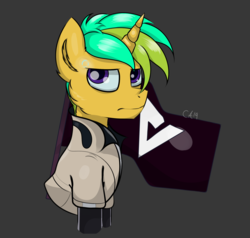 Size: 1974x1878 | Tagged: safe, artist:luxsimx, oc, oc only, pony, unicorn, commission, detroit: become human, male, solo
