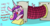 Size: 1588x836 | Tagged: safe, artist:jargon scott, artist:rainbow eevee, color edit, edit, princess cadance, alicorn, pony, g4, adorable distress, cadance is a goddamn moron, colored, cute, cutedance, female, funny, help, lineart, mcdonald's, missing accessory, play place, simple background, solo, speech, stuck, tunnel