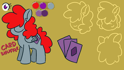 Size: 1920x1080 | Tagged: safe, artist:threetwotwo32232, oc, oc only, oc:card shuffle, pegasus, pony, female, mare, reference sheet, solo