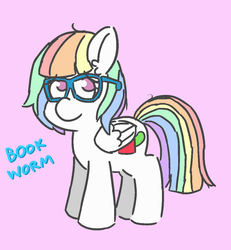 Size: 1000x1080 | Tagged: safe, artist:threetwotwo32232, oc, oc only, oc:book worm, pegasus, pony, female, glasses, mare, solo