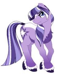 Size: 306x393 | Tagged: safe, artist:a-chatty-cathy, twilight sparkle, earth pony, pony, g4, alternate design, base used, earth pony twilight, female, g5 concept leak style, g5 concept leaks, simple background, solo, transparent background, twilight sparkle (g5 concept leak)