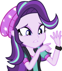 Size: 6525x7441 | Tagged: safe, artist:twilirity, starlight glimmer, equestria girls, equestria girls specials, g4, my little pony equestria girls: mirror magic, .svg available, absurd resolution, beanie, clothes, female, hat, simple background, solo, transparent background, vector, vest, watch, wristwatch