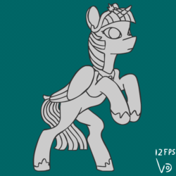 Size: 800x800 | Tagged: safe, artist:vohd, twilight sparkle, alicorn, pony, g4, abuse, animated, breakdown, female, flash, frame by frame, gif, mare, simple background, solo, statue, twilight sparkle (alicorn), twilybuse