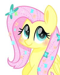 Size: 1080x1348 | Tagged: safe, alternate version, artist:띌버, fluttershy, pegasus, pony, g4, cute, female, mare, shyabetes, solo