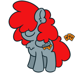 Size: 1200x1200 | Tagged: safe, artist:threetwotwo32232, oc, oc only, oc:card shuffle, pegasus, pony, chest fluff, female, mare, simple background, solo, transparent background