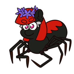 Size: 1200x1200 | Tagged: safe, artist:threetwotwo32232, oc, oc only, oc:silk flower, monster pony, original species, spiderpony, female, mare, simple background, solo, transparent background
