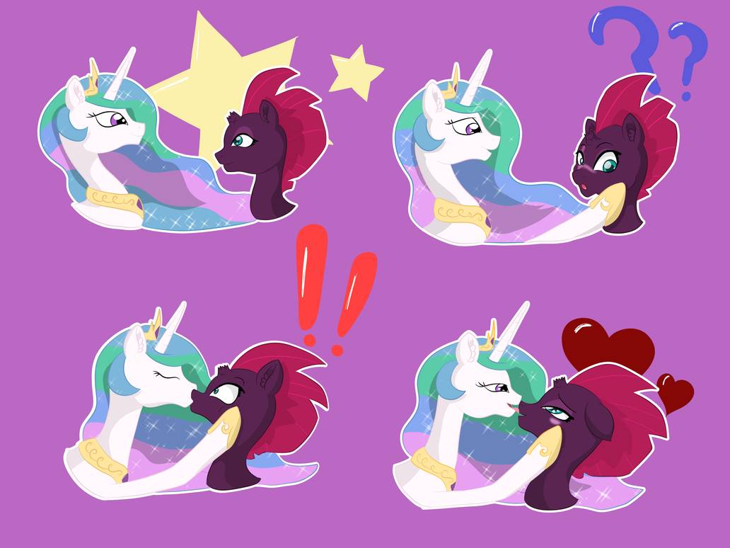 #2096748 - safe, artist:chedx, princess celestia, tempest shadow ...