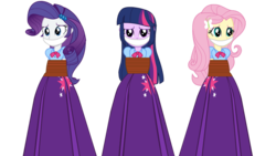 Size: 1024x576 | Tagged: safe, artist:cartoonmasterv3, fluttershy, rarity, twilight sparkle, alicorn, equestria girls, g4, bondage, bound and gagged, cloth gag, clothes, female, gag, help, help us, kidnapped, long skirt, scared, simple background, skirt, tied up, transparent background, twilight sparkle (alicorn), worried