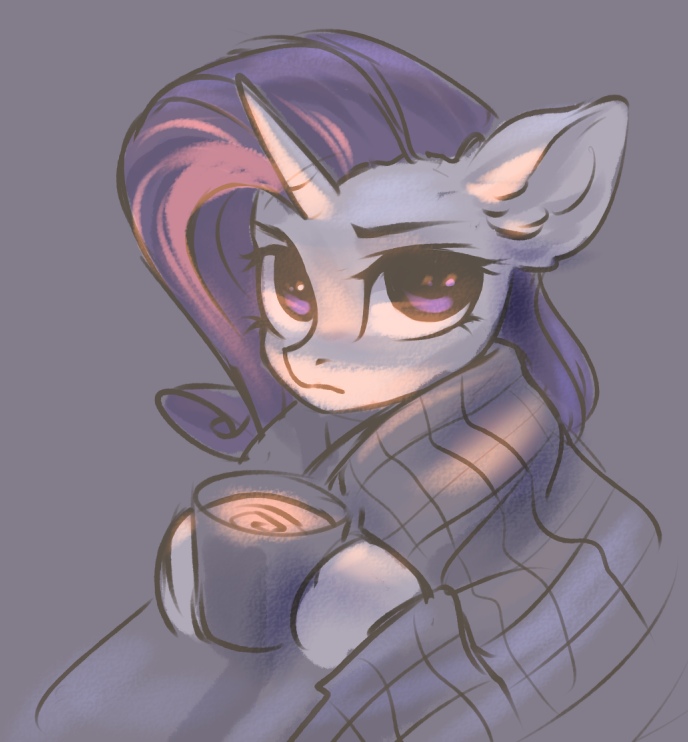 2096871 Safe Artist Inowiseei Rarity Pony Unicorn G4 Blanket