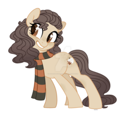 Size: 1280x1198 | Tagged: safe, artist:pgthehomicidalmaniac, oc, oc only, oc:lumina, earth pony, pony, base used, clothes, deviantart watermark, female, mare, obtrusive watermark, scarf, simple background, solo, transparent background, watermark