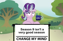 Size: 1024x662 | Tagged: safe, starlight glimmer, pony, unicorn, g4, :i, background pony strikes again, change my mind, female, i mean i see, looking at you, mare, op is a duck, op is trying to start shit, solo