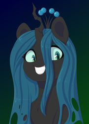 Size: 4700x6500 | Tagged: safe, artist:ev04kaa, queen chrysalis, alicorn, changeling, changeling queen, pony, rcf community, g4, crown, female, jewelry, regalia, solo