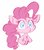 Size: 639x722 | Tagged: safe, artist:noupu, pinkie pie, earth pony, pony, g4, colored pupils, cute, diapinkes, female, mare, simple background, sitting, solo, white background