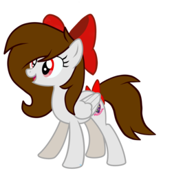 Size: 3200x3182 | Tagged: safe, artist:vice common, edit, vector edit, oc, oc:whisper hope, pegasus, pony, alternate cutie mark, bow, female, high res, mare, red eyes, simple background, tail bow, tail wrap, transparent background, vector